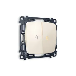 Комплект механизма 2-кл выключателя с подсветкой Ambrella Volt Omega MO304010