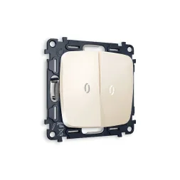 Комплект механизма 2-кл выключателя с подсветкой Ambrella Volt Omega MO304015