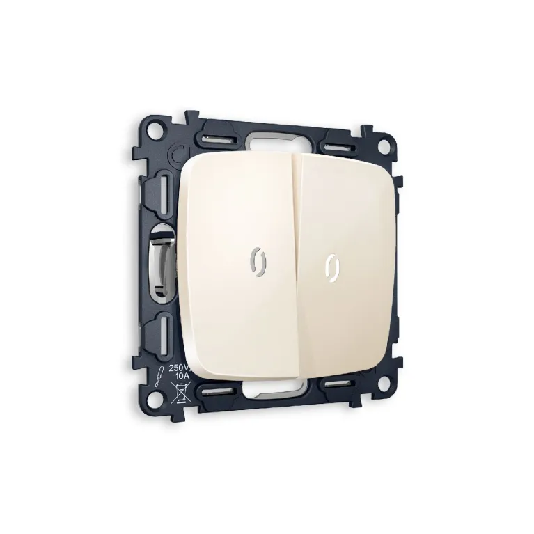Комплект механизма 2-кл выключателя с подсветкой Ambrella Volt Omega MO304015 в Нижнем Новгороде