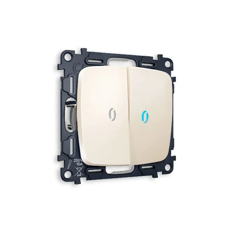Комплект механизма 2-кл выключателя с подсветкой Ambrella Volt Omega MO304020 в Нижнем Новгороде