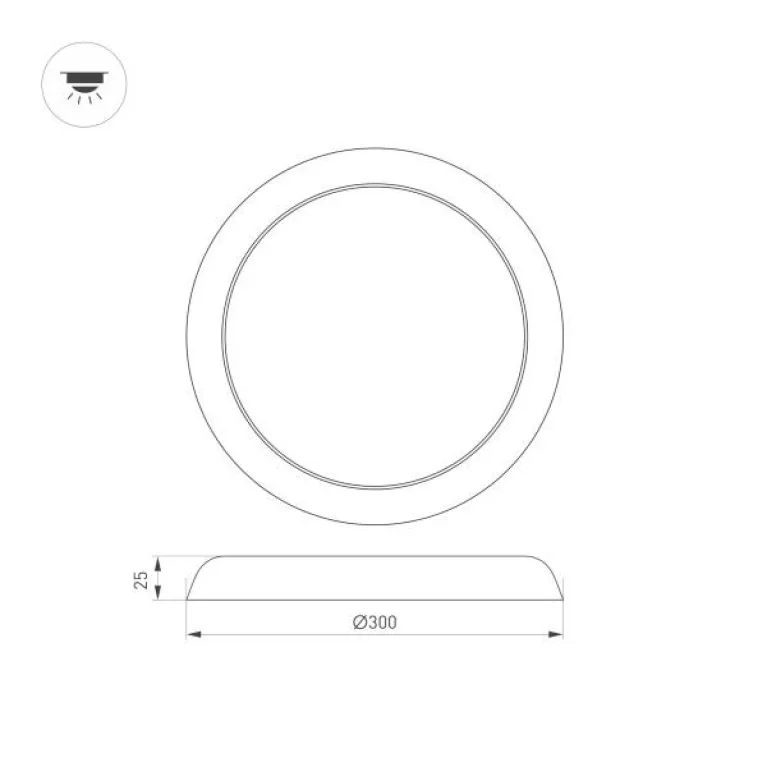 Встраиваемый светодиодный светильник Arlight CL-Fiokk-R300-25W Day4000-Mix 034467 в Нижнем Новгороде