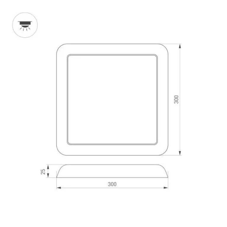 Встраиваемый светодиодный светильник Arlight CL-Fiokk-S300x300-25W Day4000-Mix 034472 в Нижнем Новгороде