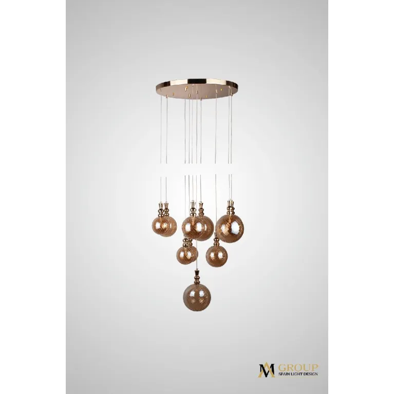 Каскадная люстра AM Group AM354-10 AMBER в Нижнем Новгороде