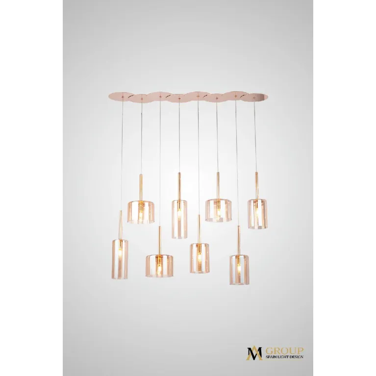 Каскадная люстра AM Group AM355-8AMBER в Нижнем Новгороде