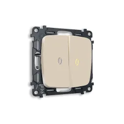 Комплект механизма 2-кл выключателя с подсветкой Ambrella Volt Omega MO324010