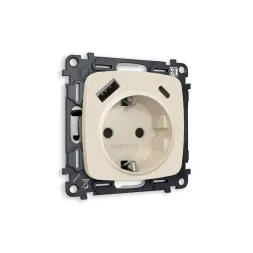 Комплект механизма розетки 2USB A+C 20W (быстрая зарядка) с/з Ambrella Volt Omega MO330010