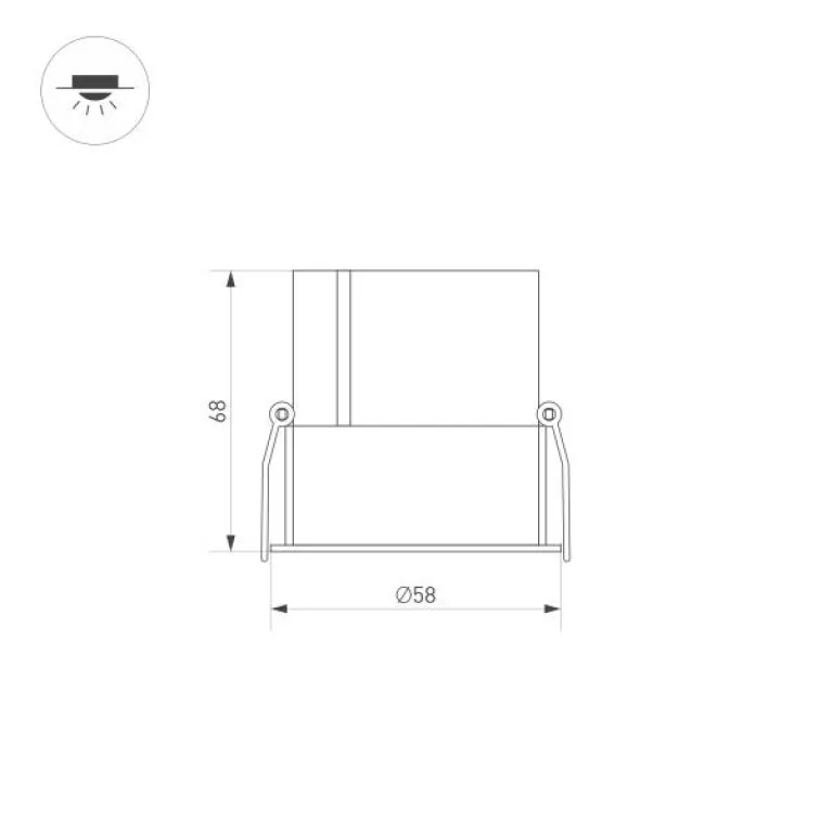 Встраиваемый светодиодный светильник Arlight S-Atlas-Built-R58-10W Warm3000 035464 в Нижнем Новгороде