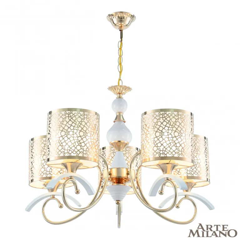 Подвесная люстра Arte Milano Florentia-9787 309787/5 Wh/Gd в Нижнем Новгороде