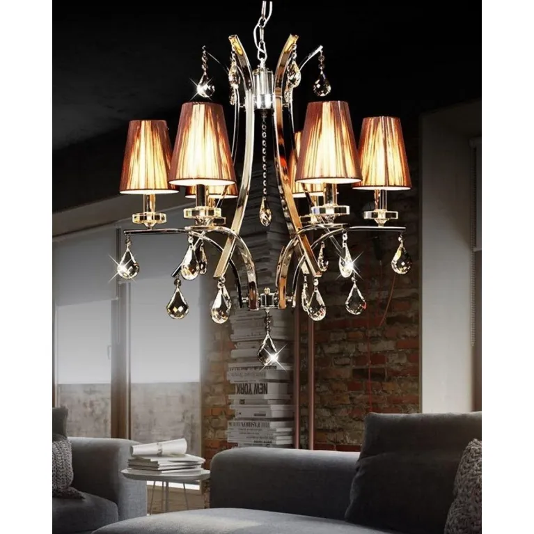 Подвесная люстра Lumina Deco Glamour LDP 66247-6 BR+CHR в Нижнем Новгороде
