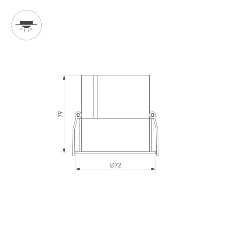 Встраиваемый светодиодный светильник Arlight S-Atlas-Built-R72-20W Warm3000 035456 в Нижнем Новгороде