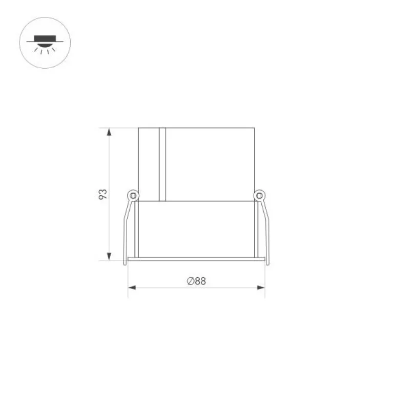 Встраиваемый светодиодный светильник Arlight S-Atlas-Built-R90-25W Day4000 033654 в Нижнем Новгороде
