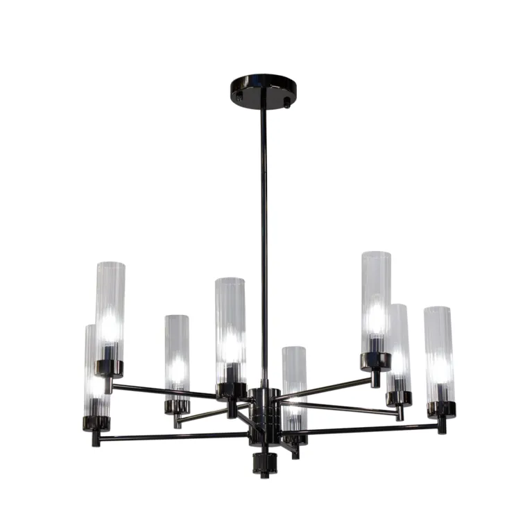 Люстра на штанге AM Group INDIGO SP8 PEARL BLACK в Нижнем Новгороде