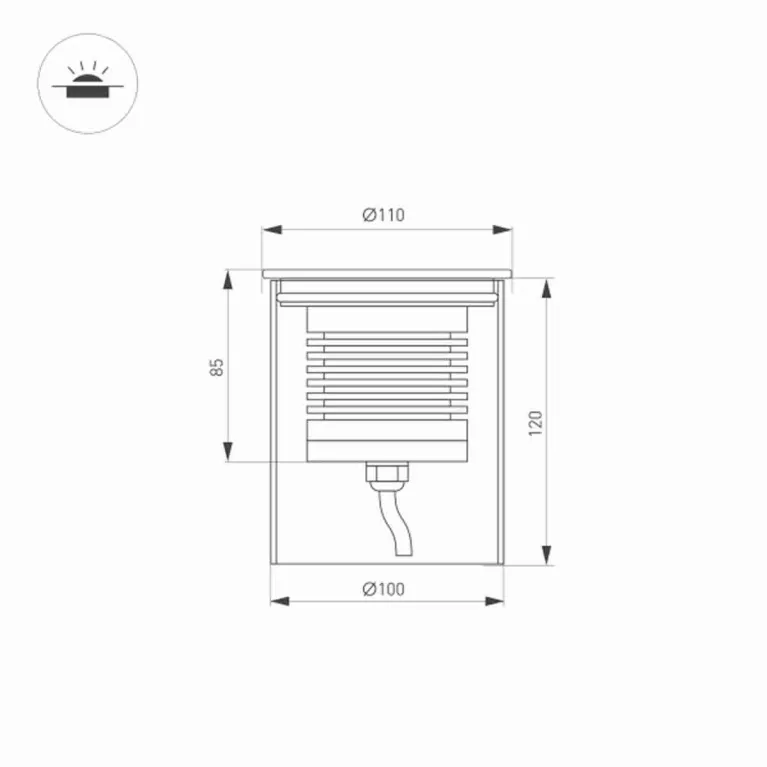 Встраеваемый светодиодный светильник Arlight LTD-GROUND-R110-15W Day4000 033578 в Нижнем Новгороде