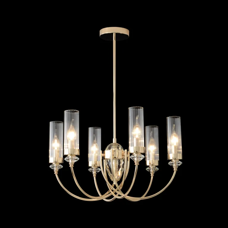 Люстра на штанге Crystal Lux SECRET SP6 GOLD в Нижнем Новгороде