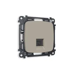 Комплект механизма телефонной розетки RJ-11(4P4C) со шторкой Ambrella Volt Omega MO372030