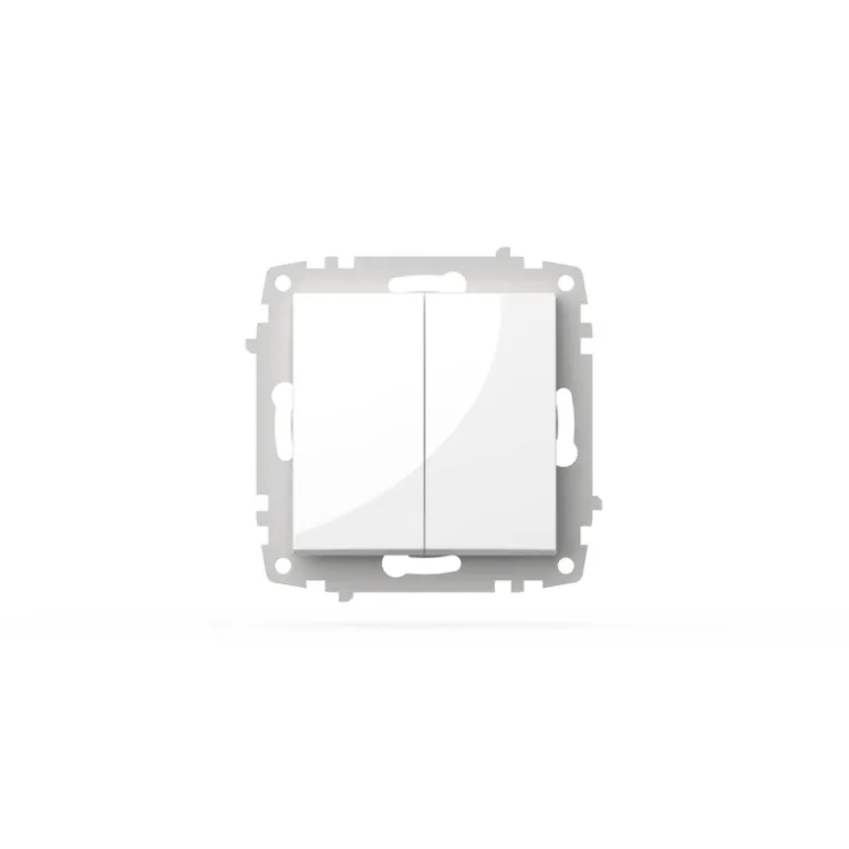 Выключатель двухклавишный ELBI Zena Vega 609-015600-202 в Нижнем Новгороде