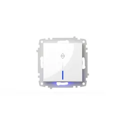 Выключатель одноклавишный проходной с подсветкой ELBI Zena Vega 609-015600-210
