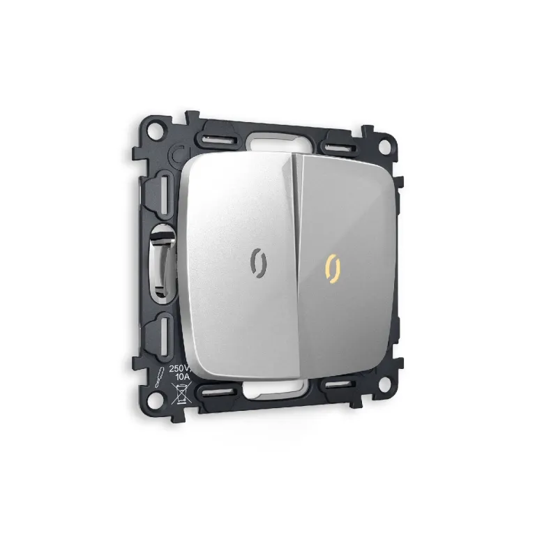 Комплект механизма 2-кл выключателя с подсветкой Ambrella Volt Omega MO404010 в Нижнем Новгороде