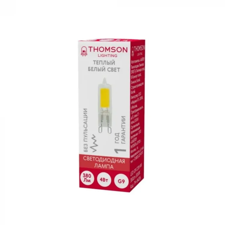 Лампа светодиодная Thomson G9 4W 3000K прозрачная TH-B4236 в Нижнем Новгороде