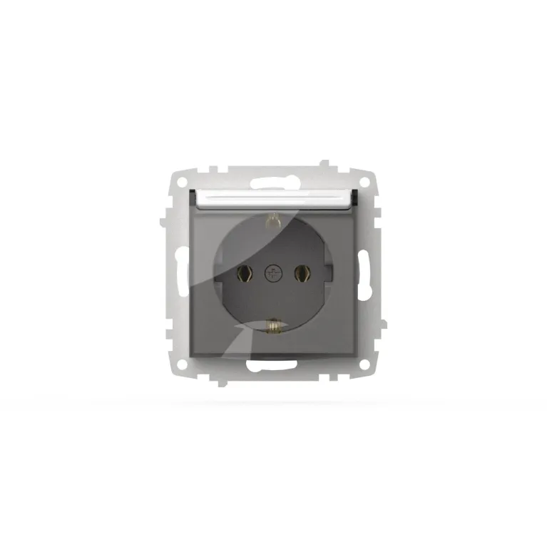 Розетка с крышкой и заземлением ELBI Zena Vega 609-015600-218 в Нижнем Новгороде