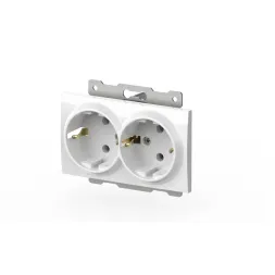 Розетка двухместная с заземлением ELBI Zena Vega 609-015600-907