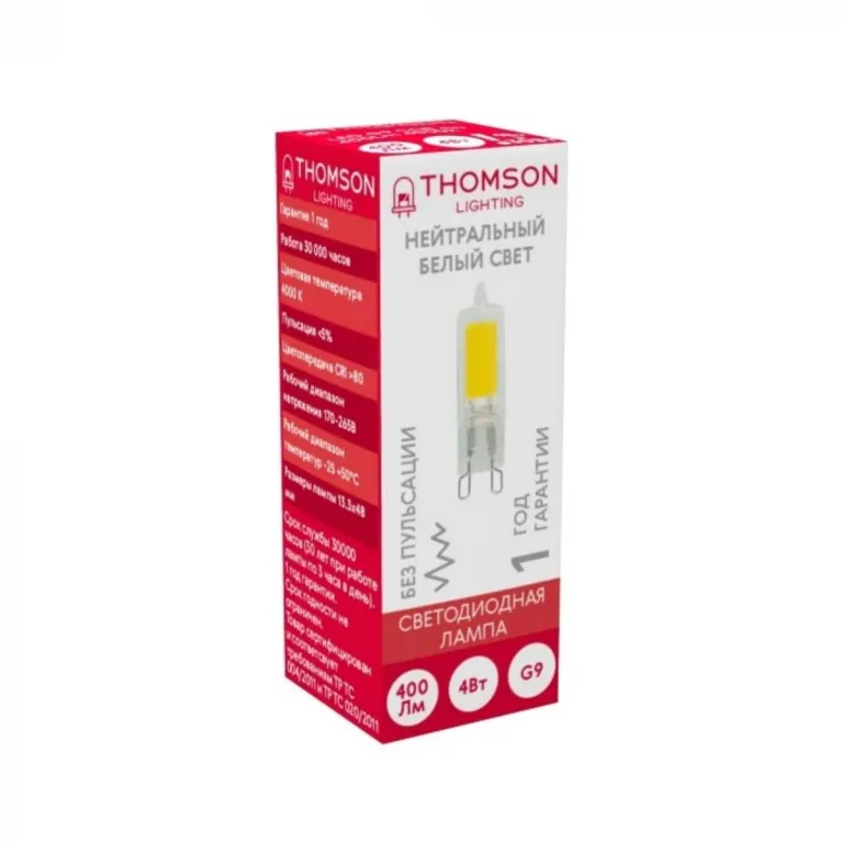 Лампа светодиодная Thomson G9 4W 4000K прозрачная TH-B4210 в Нижнем Новгороде