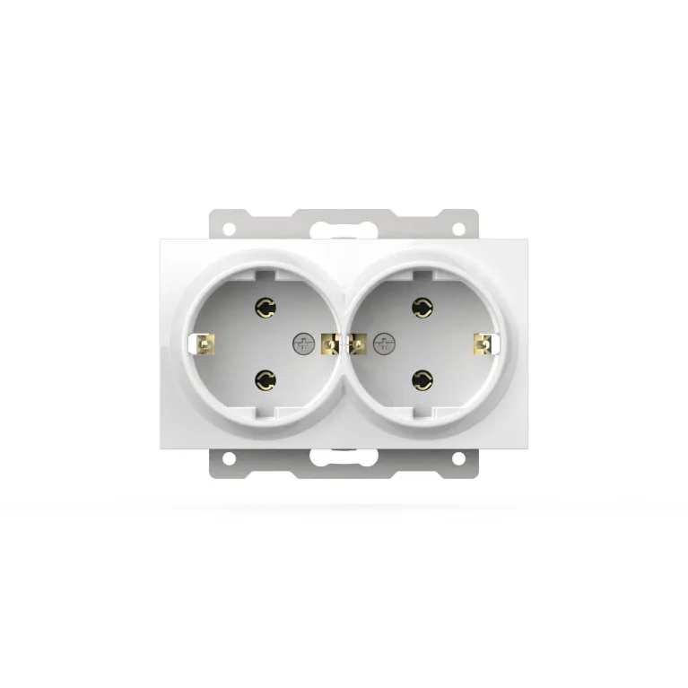 Розетка двухместная с заземлением ELBI Zena Vega 609-015600-907 в Нижнем Новгороде