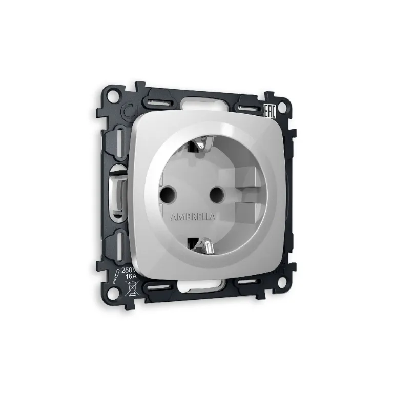 Комплект механизма розетки с/з со шторками Ambrella Volt Omega MO407010 в Нижнем Новгороде
