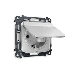 Комплект механизма розетки с/з со шторками и крышкой Ambrella Volt Omega MO408010