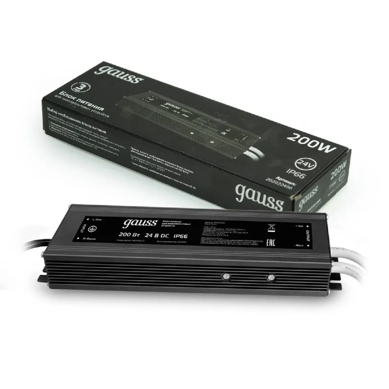 Блок питания Gauss 200Вт DC24 IP66 202022400 в Нижнем Новгороде