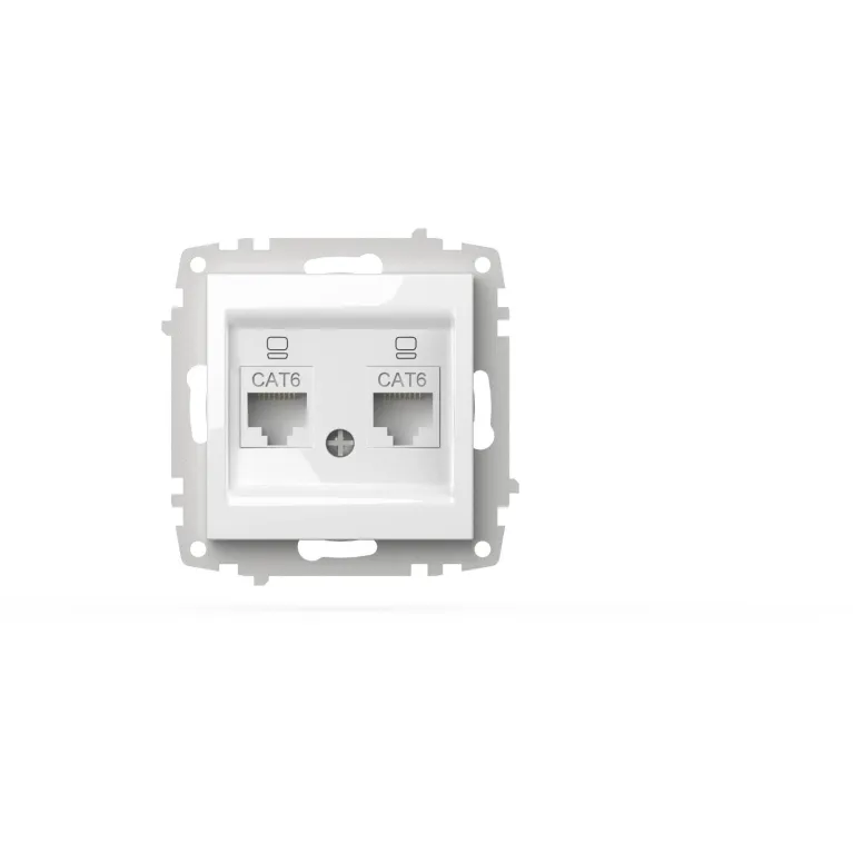 Розетка компьютерная двухместная ( Cat 6) ELBI Zena Vega 609-015600-248 в Нижнем Новгороде