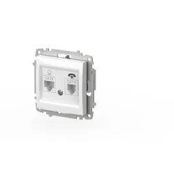 Розетка компьютерная + TF. (Cat 6) ELBI Zena Vega 609-015600-249