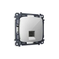 Комплект механизма компьютерной розетки RJ-45(8P8C) CAT6 со шторкой Ambrella Volt Omega MO412010