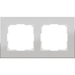 Рамка Aluminium на 2 поста алюминий WL11-Frame-02 4690389073632