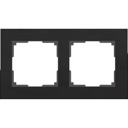 Рамка Aluminium на 2 поста алюминий черный WL11-Frame-02 4690389110450