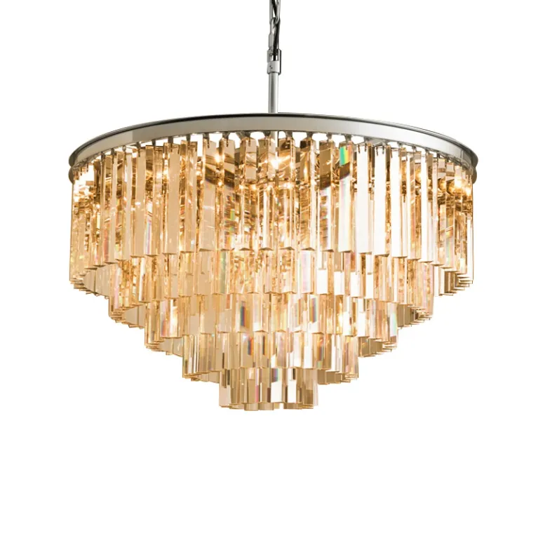 Подвесная люстра Delight Collection 1920s Odeon KR0387P-10A chrome/amber в Нижнем Новгороде