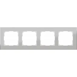 Рамка Aluminium на 4 поста алюминий WL11-Frame-04 4690389073663