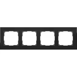 Рамка Aluminium на 4 поста алюминий черный WL11-Frame-04 4690389110474