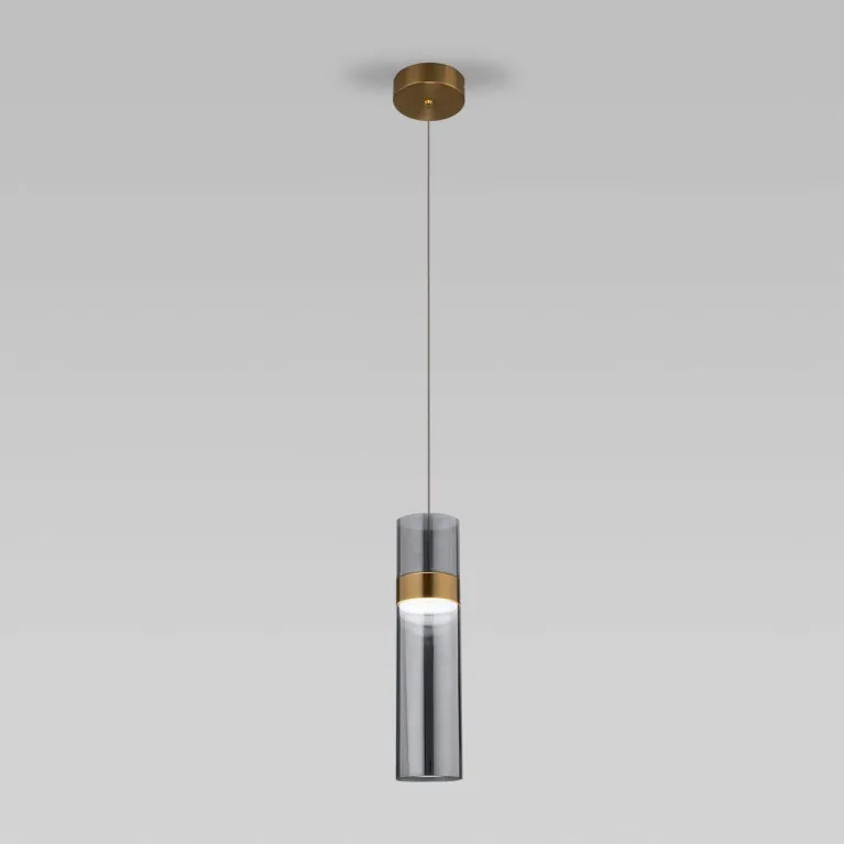 Подвесной светодиодный светильник Eurosvet Lumen 50244/1 Led латунь/дымчатый в Нижнем Новгороде