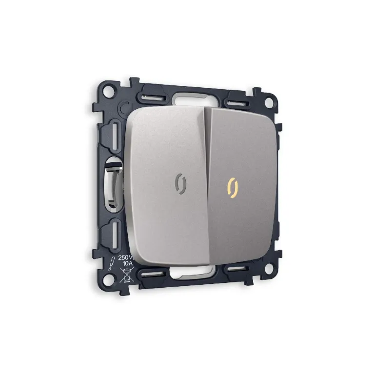 Комплект механизма 2-кл выключателя с подсветкой Ambrella Volt Omega MO504010 в Нижнем Новгороде