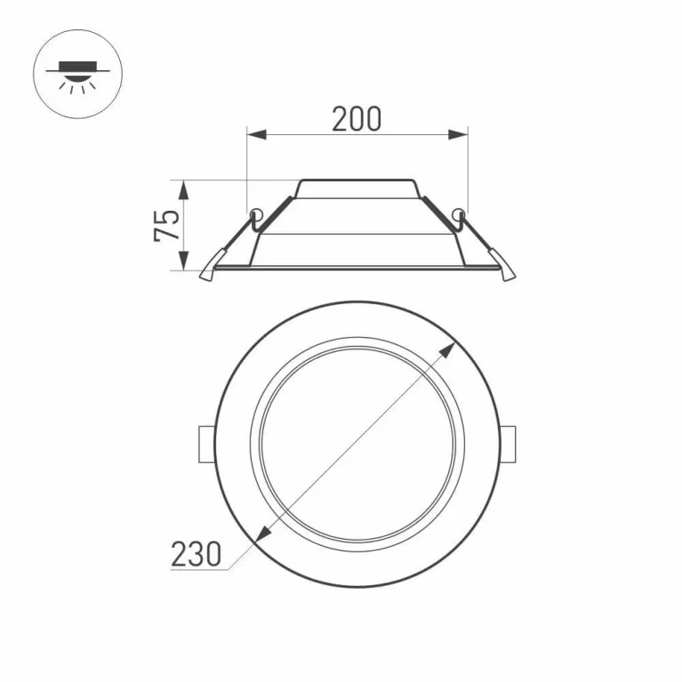 Встраиваемый светильник Arlight IM-Cyclone-R230-30W Warm3000 022524(2) в Нижнем Новгороде