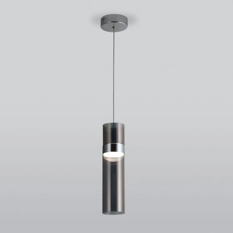 Подвесной светодиодный светильник Eurosvet Lumen 50244/1 Led хром/дымчатый в Нижнем Новгороде