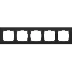Рамка Aluminium на 5 постов алюминий черный WL11-Frame-05 4690389110481