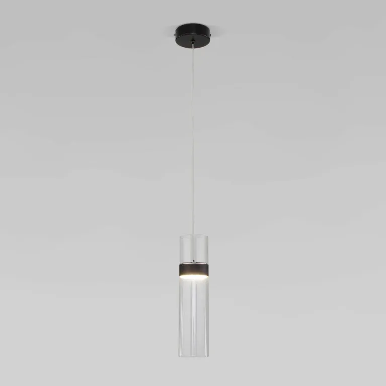 Подвесной светодиодный светильник Eurosvet Lumen 50244/1 Led черный/прозрачный в Нижнем Новгороде