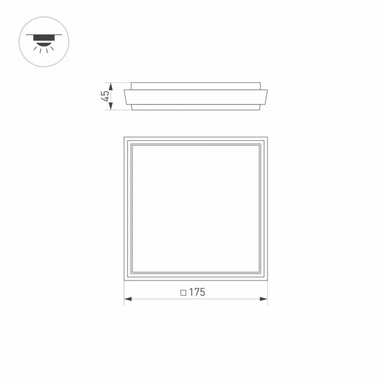 Уличный светодиодный светильник Arlight LGD-Area-S175x175-10W Warm3000 029951 в Нижнем Новгороде