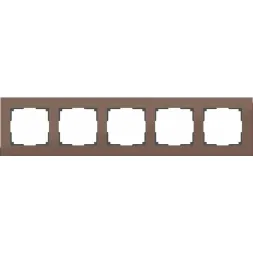 Рамка Aluminium на 5 постов алюминий коричневый WL11-Frame-05 4690389073724