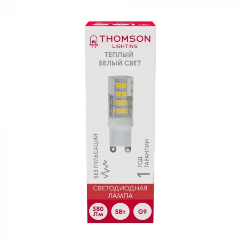 Лампа светодиодная Thomson G9 5W 3000K прозрачная TH-B4240 в Нижнем Новгороде