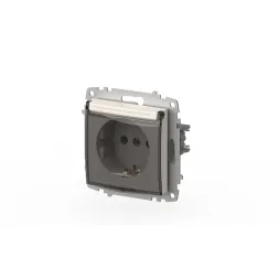 Розетка с крышкой и заземлением ELBI Zena Vega 609-010200-218