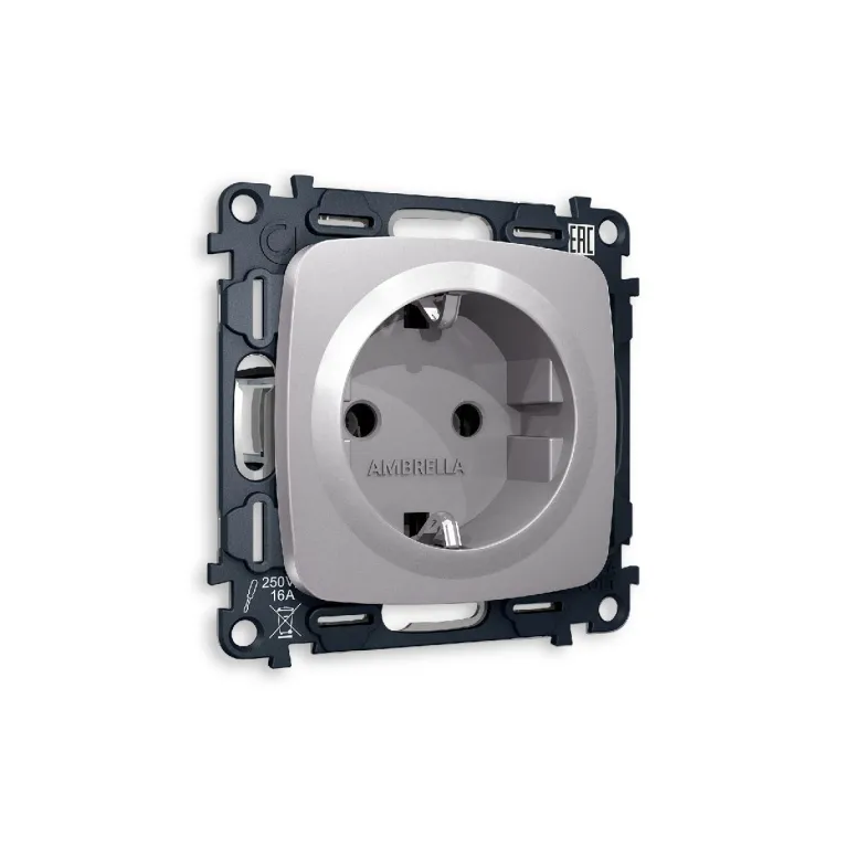 Комплект механизма розетки с/з на винтовых зажимах Ambrella Volt Omega MO506010 в Нижнем Новгороде
