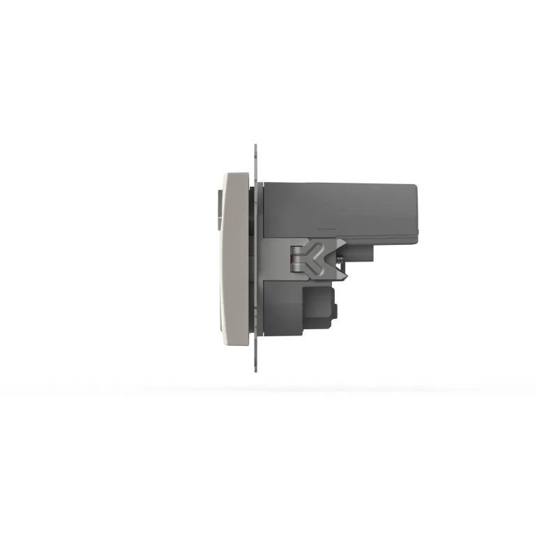 Розетка с заземлением и защитой от детей + два входа USB для заряда устройства ELBI Zena Vega 609-01 в Нижнем Новгороде